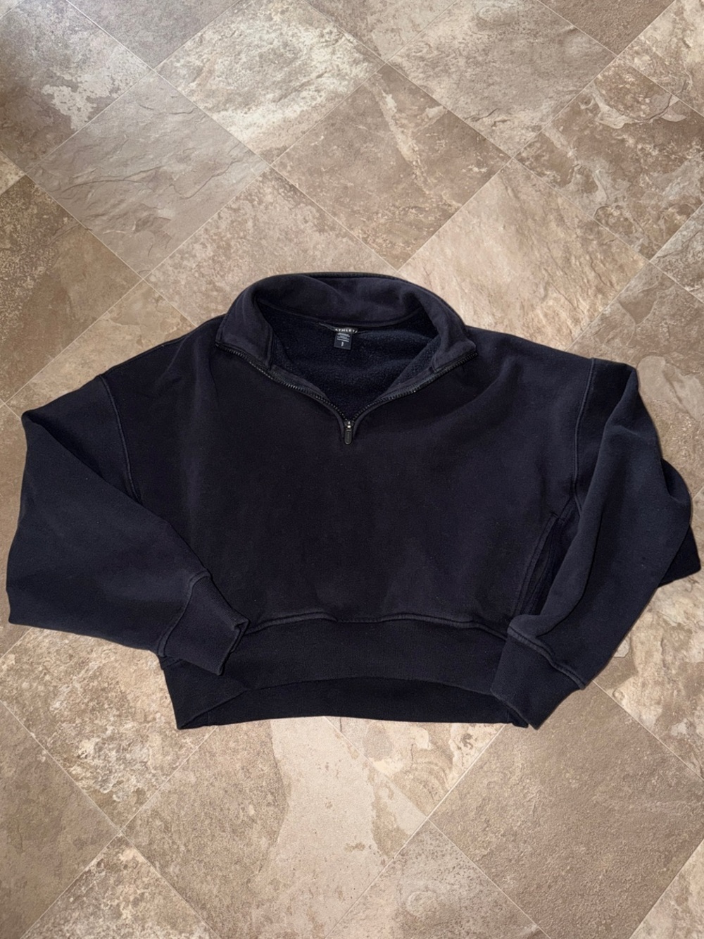 Athleta Black Half-Zip Pullover
